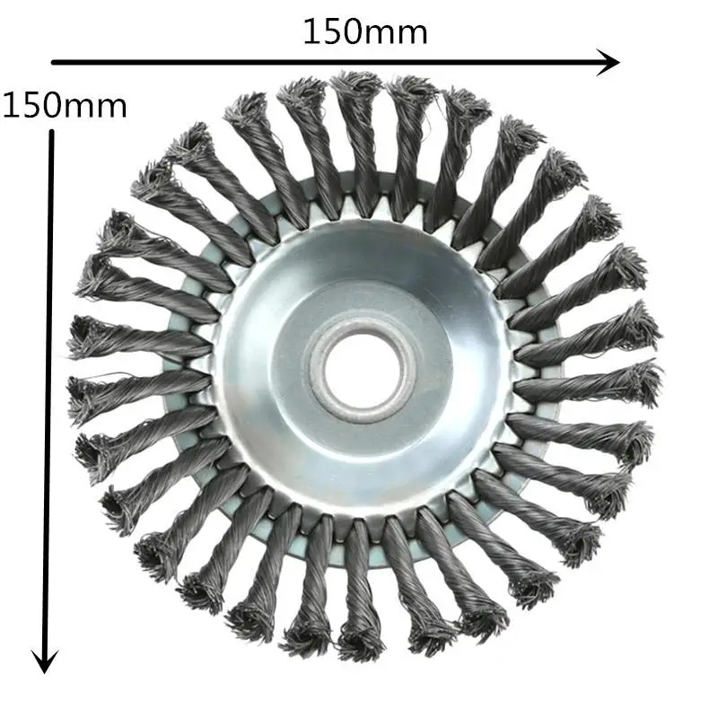 Замена колеса стальной проволоки травы витой аксессуары роторный резак травы щетка чаша для полировки Тип триммер - Цвет: 150mm