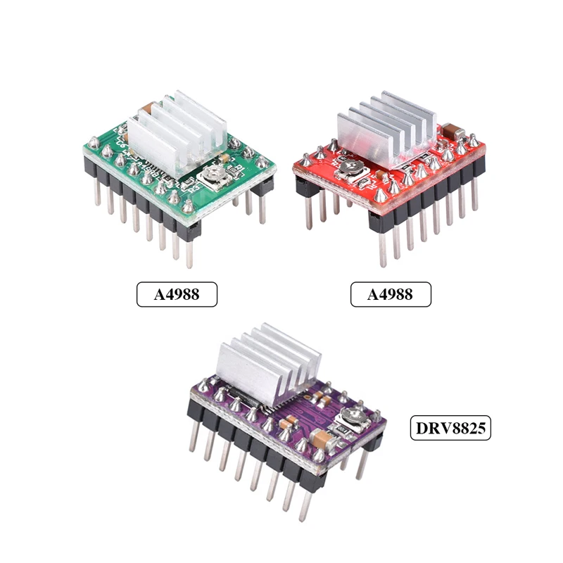 A4988 DRV8825 Stepper Motor Driver With Heat sink 3D Printer Parts StepStick Carrier Reprap RAMPS 1.4 1.5 1.6 heat sink stepstick module stepper motor radiator for tmc2100 tmc2209 drv8825