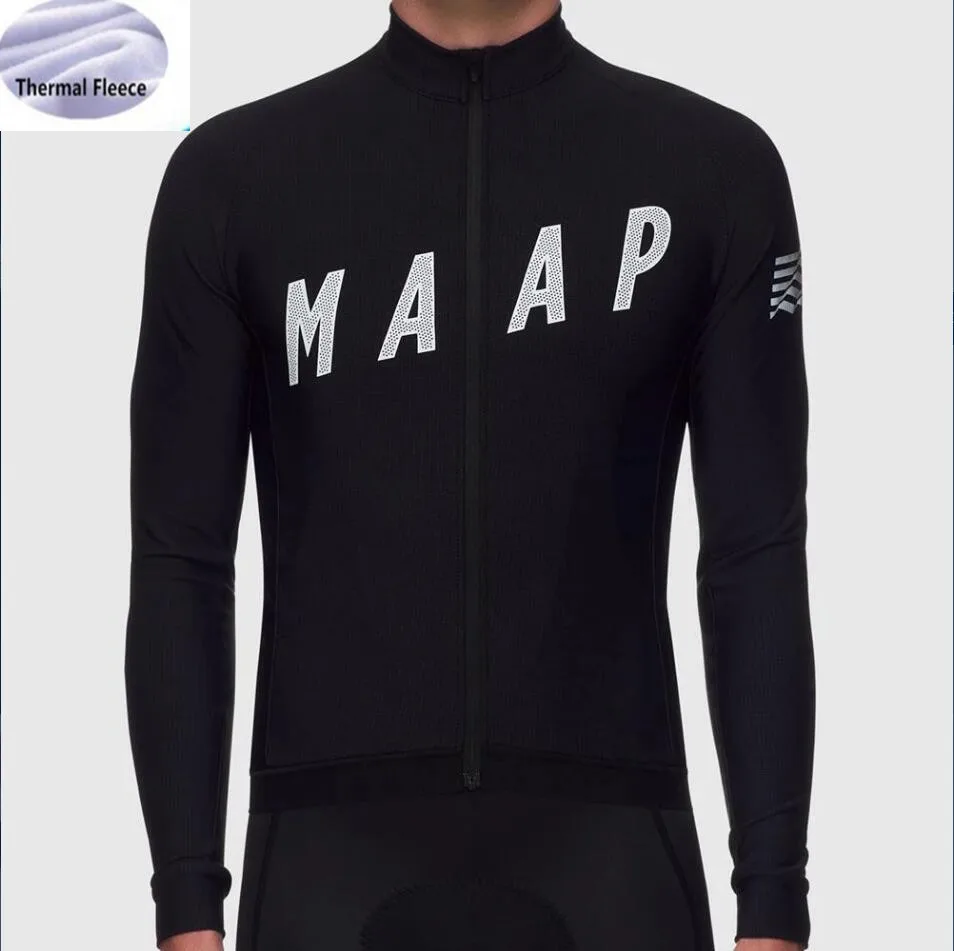 Pro Team MAAP Зимняя Теплая Флисовая Мужская футболка с длинным рукавом для велоспорта, Мужская одежда для велоспорта, одежда для улицы, одежда для велоспорта, Ropa Ciclismo