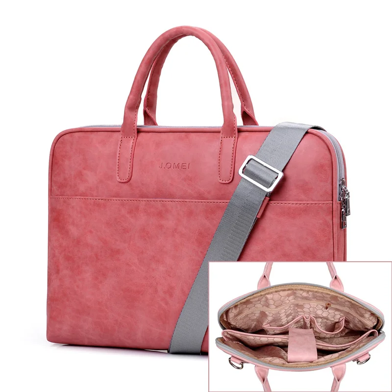 Модный Pu водонепроницаемый устойчивый к царапинам портфель для ноутбука 13 14 15,6 17 дюймов Сумка для ноутбука сумка для переноски Чехол для женщин и мужчин - Цвет: red-II