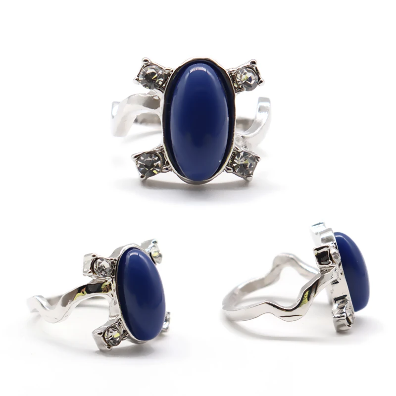 The Vampire Diaries Rings Elena Gilbert Daylight Ring Blue Lapis Rings For Women Movie Jewelry Cosplay Gift