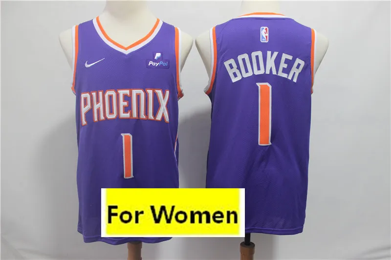 Сезон A+++ Феникс качество для женщин взрослых#1 DEWIN Booker 22 DeAndre Ayton Джерси - Цвет: 1