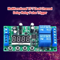 Yf-7 Multifunctional Dual Channel Delay Relay Module Board Pulse Trigger Cycle Timer 0.01s-999m Delay Time Adjustable 7-30v Dc 2