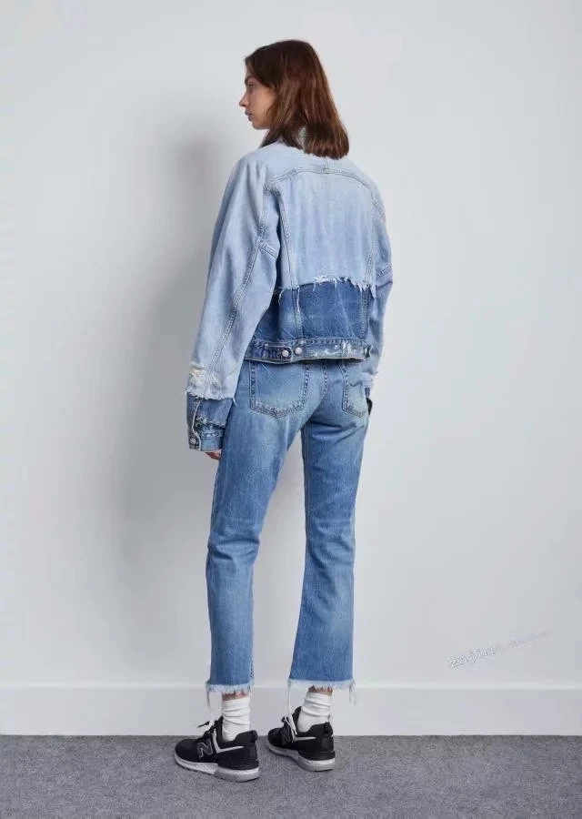 Уличная винтажная джинсовая куртка для женщин casaco feminino jaqueta feminina, коллекция года
