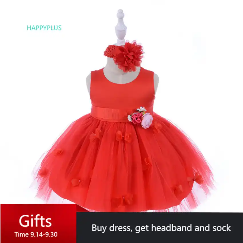 baby red frock