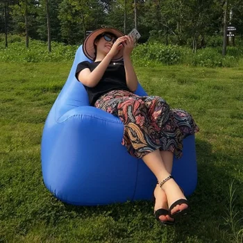 

Fast Inflatable Sleeping Bag Outdoor Beach Sun Lounger Blow Up Camping Lounge Chair Air Filled Lounger Camping Sofa