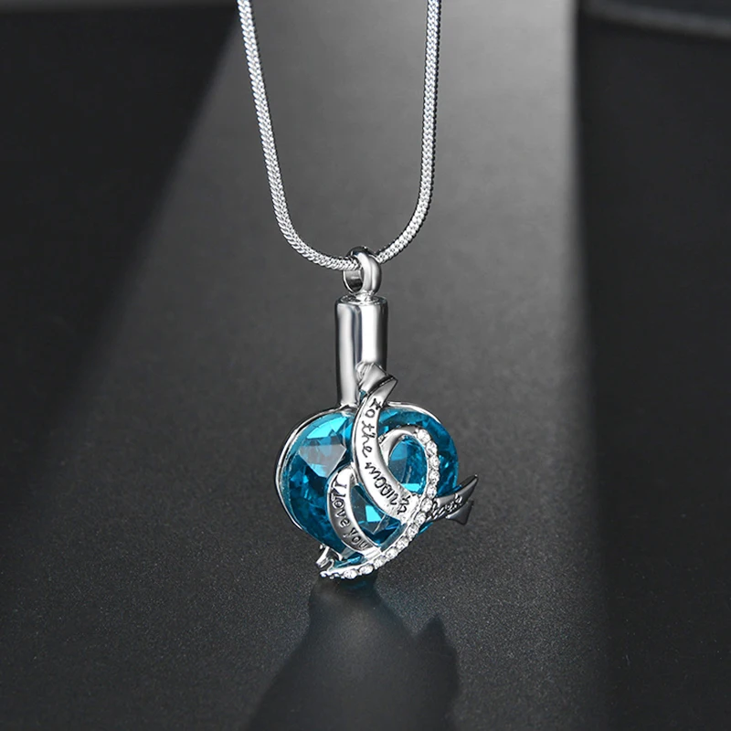Dropshipping Cremazione Urna Collane Per Ceneri Ti Amo Fino Alla Luna E Indietro Gioielli Con Ciondolo Medaglione Urna Cuore Commemorativo
