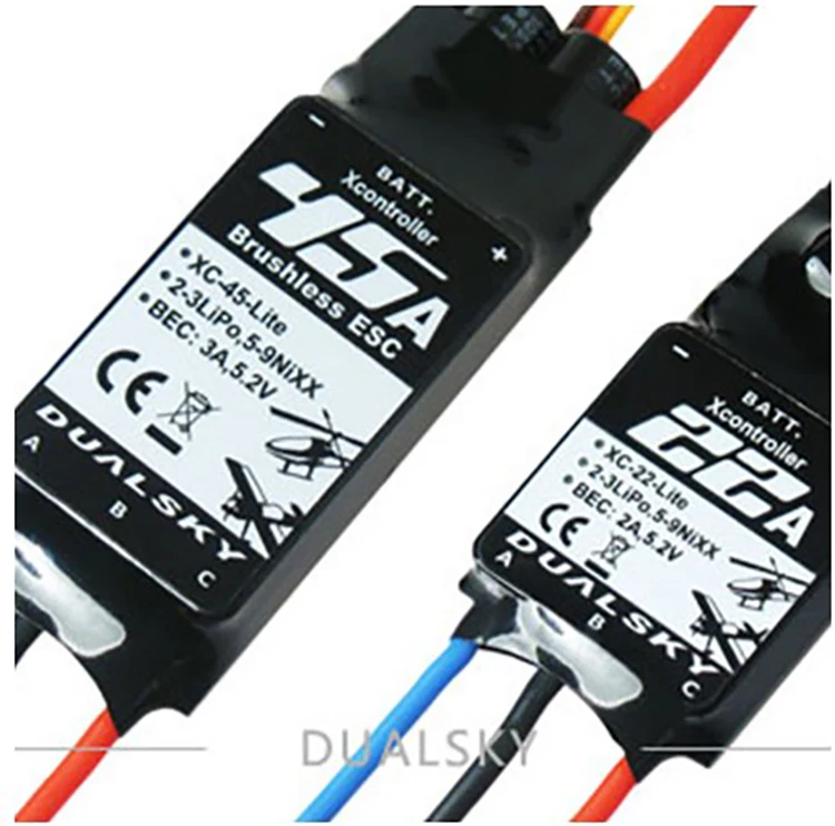 DualSky xконтроллер Lite бесщеточный ESC 12A 22A 45A 65A для RC самолета с фиксированным крылом RC модель