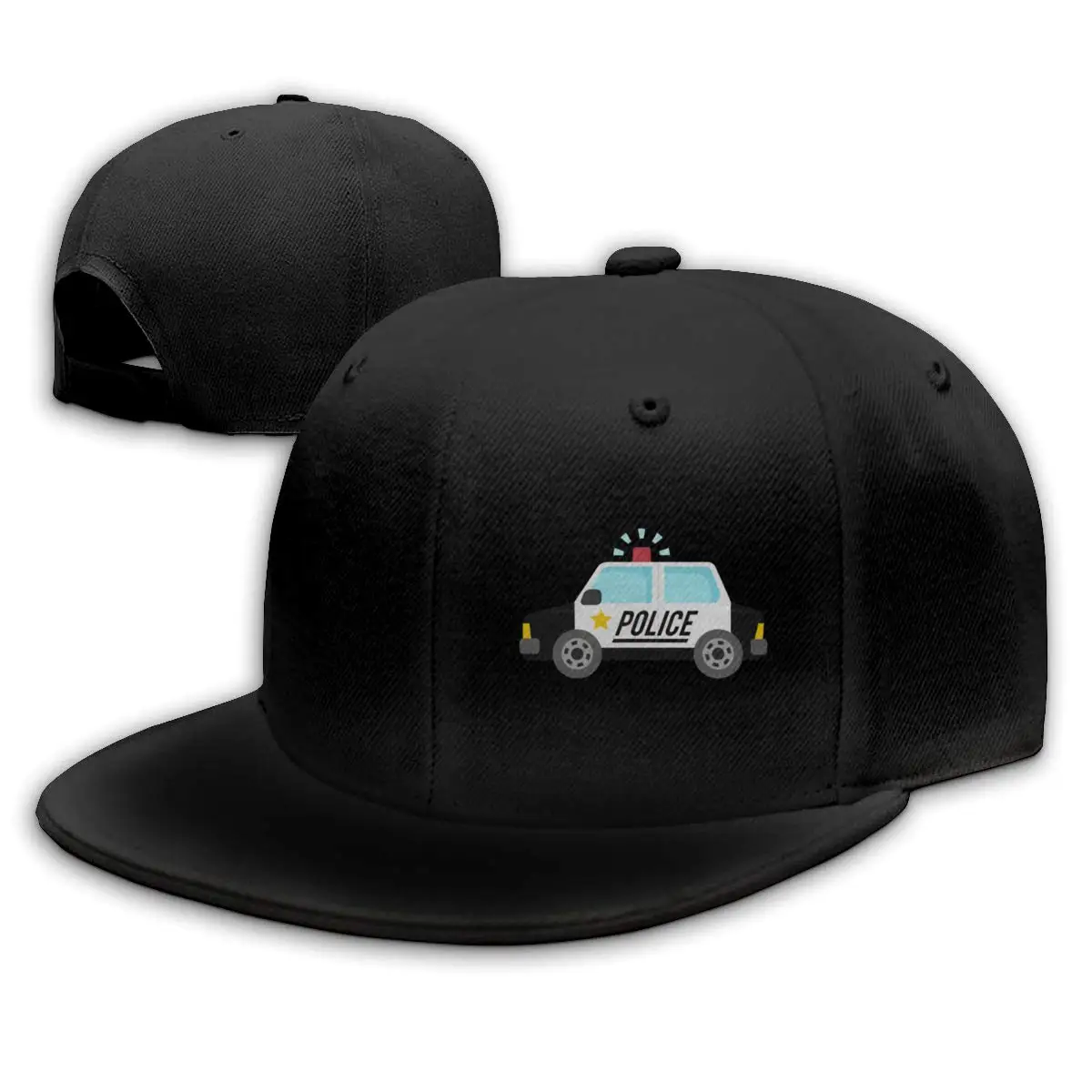 TSDFCPolice Cars Satr Snapback плоская Бейсболка унисекс черная