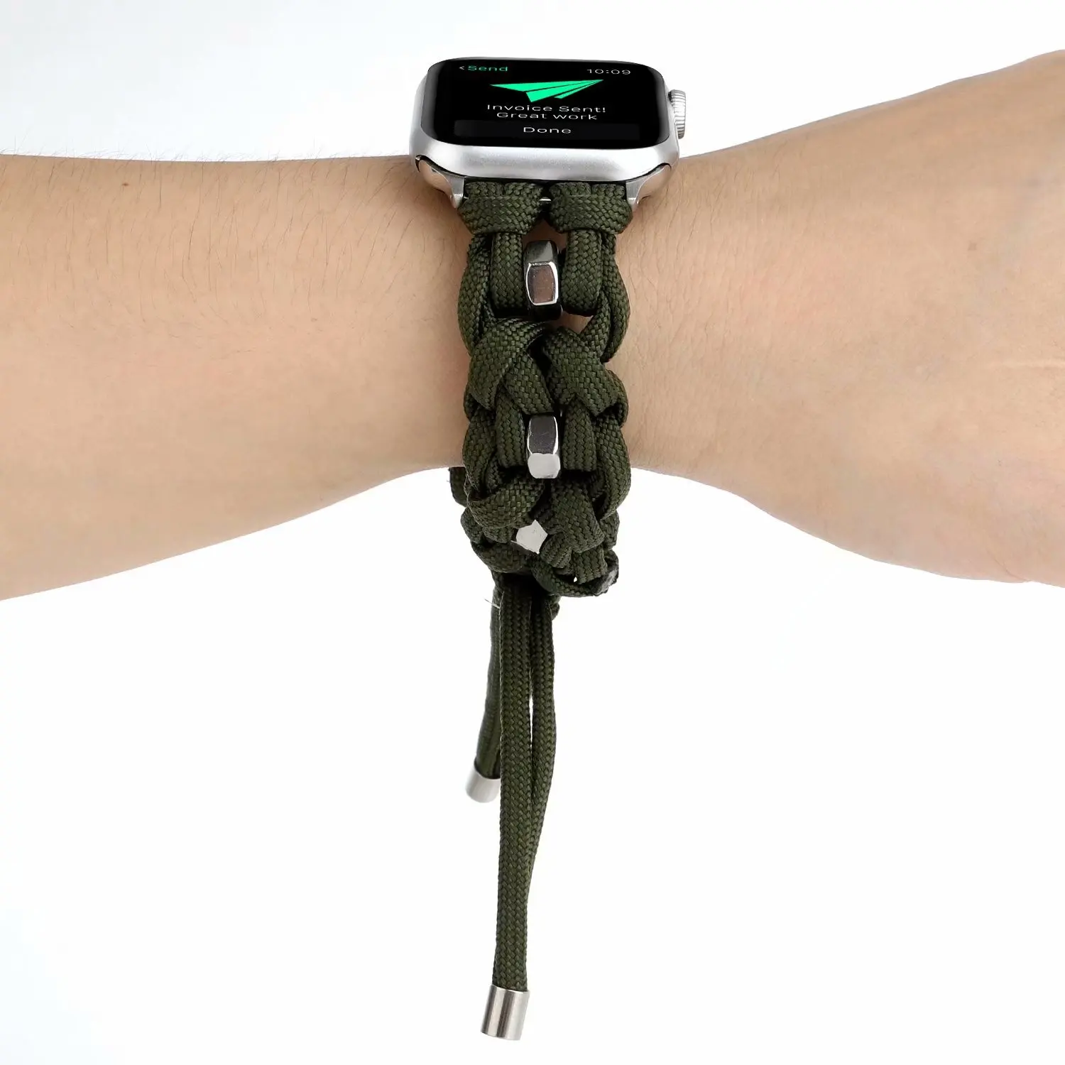 Плетеный выдвижной ремешок для Apple Watch 5, 4, 44 мм, 40 мм, Модный женский ремешок, iWatch 3, 2, 1, 42 мм, 38 мм, аксессуары для часов