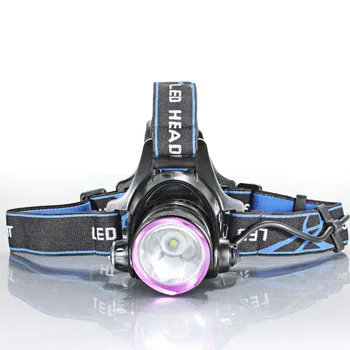 

Newest LT-2000LM LED Aluminum 1-bulb 3 Modes Waterproof Headlamp (2*18650) Purple & Black