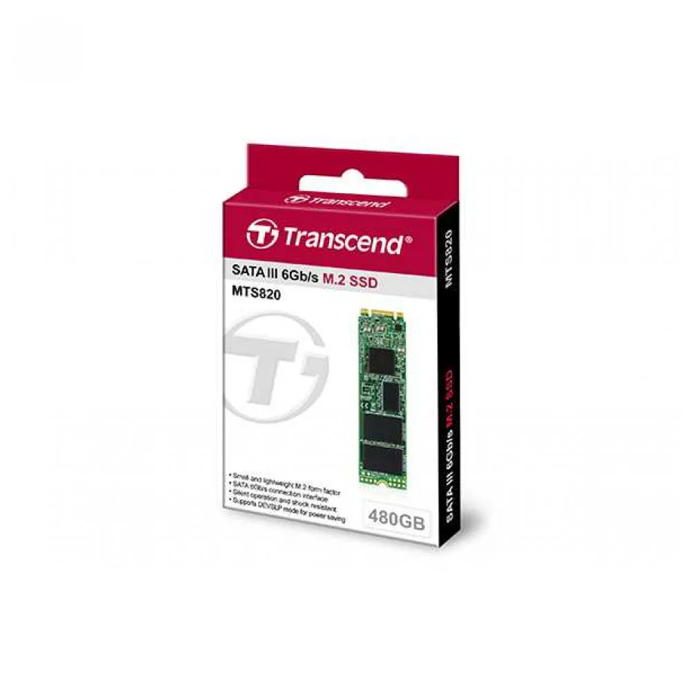 Твердотельный накопитель SSD Transcend 480GB M.2 2280 SSD, SATA3 B+M Key, TLC
