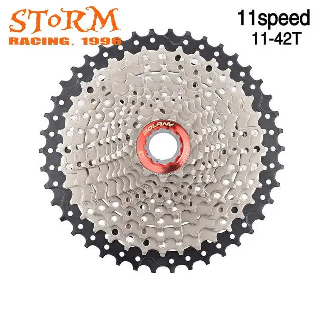 11 S 11 скоростная кассета 11-42T Freewheel широкого соотношения MTB горный велосипед дорожный велосипед 666 г 23*23*6 см велосипедный маховик