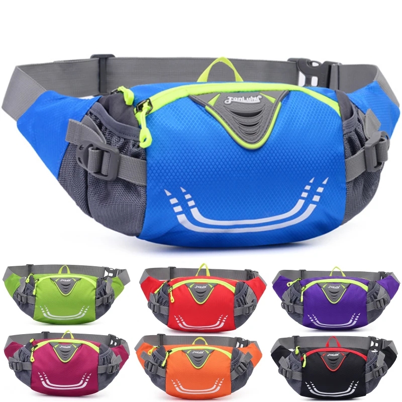 Bike running waist bag fanny pack outdoor belt kettle pouch water bottle pocket