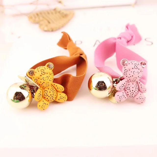 120 шт/Партия DIY мульти ткани кольца для волос мультфильм Животные маленький медведь резинки Инструменты для укладки аксессуары HA612
