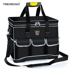 Yinongtao Bolsa de herramientas multifunción, bolsa de electricista de tela Oxford 1680D, bolsa de almacenamiento anticaída impermeable con múltiples bolsillos