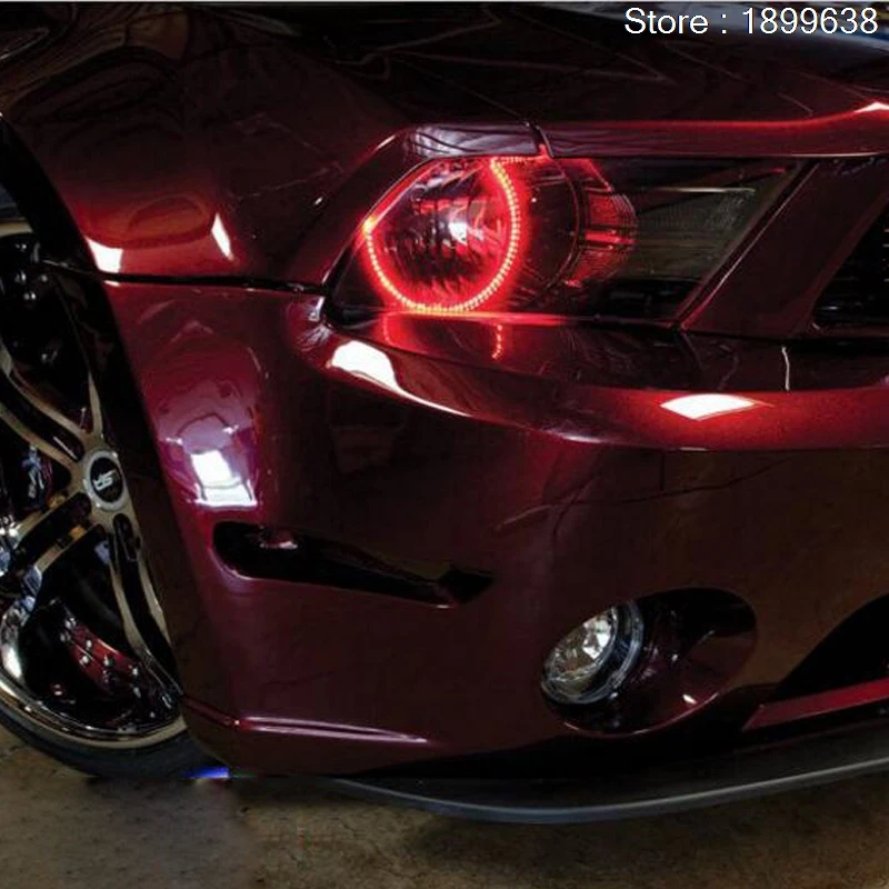 

for ford mustang 2010-2012 RGB LED headlight rings halo angel demon eyes with remote controller