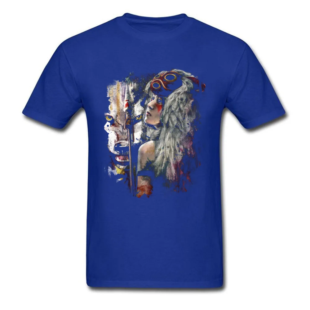 Princess_Mononoke_and_The_Spirit_of_the_Wolf_5804 100% Cotton Fabric Top T-shirts for Men Tops Tees Oversized Summer Fall Crewneck Tops T Shirt Casual Princess_Mononoke_and_The_Spirit_of_the_Wolf_5804 blue
