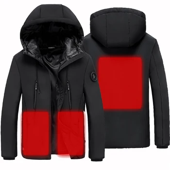 

2019 Winter Bike Jacket Men USB Infrared Heating Cycling Jacket Riding Windbreaker 3 Modes Temperature Adjustbale Outdoor Jacket