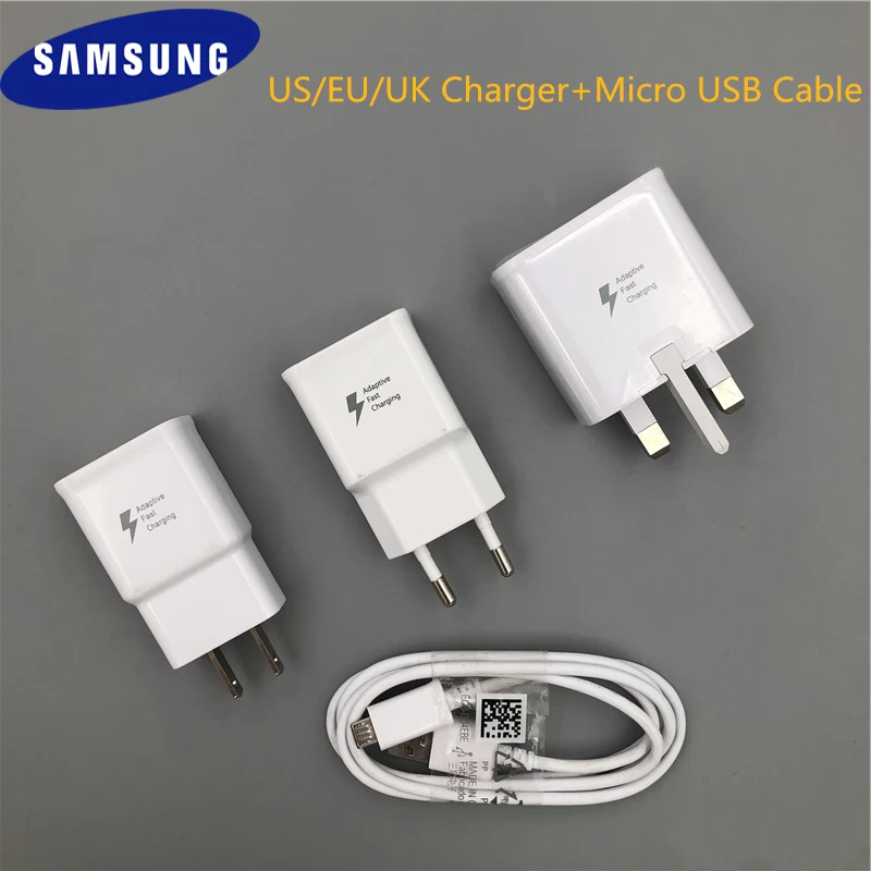 

Original Samsung 9V 1.67A Fast Charging Adapter 100cm Micro Data Sync Cable For Galaxy S6 S7 Edge PLUS C8 C7 C5 J4 J6 J8 J9 plus