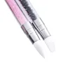 1 Pcs Dual-Ended Silicone Head Carving Dotting Pen Nail Art Brushes Rhinestone Crystal Handle Tool For DIY Gel Manicure Tools 5