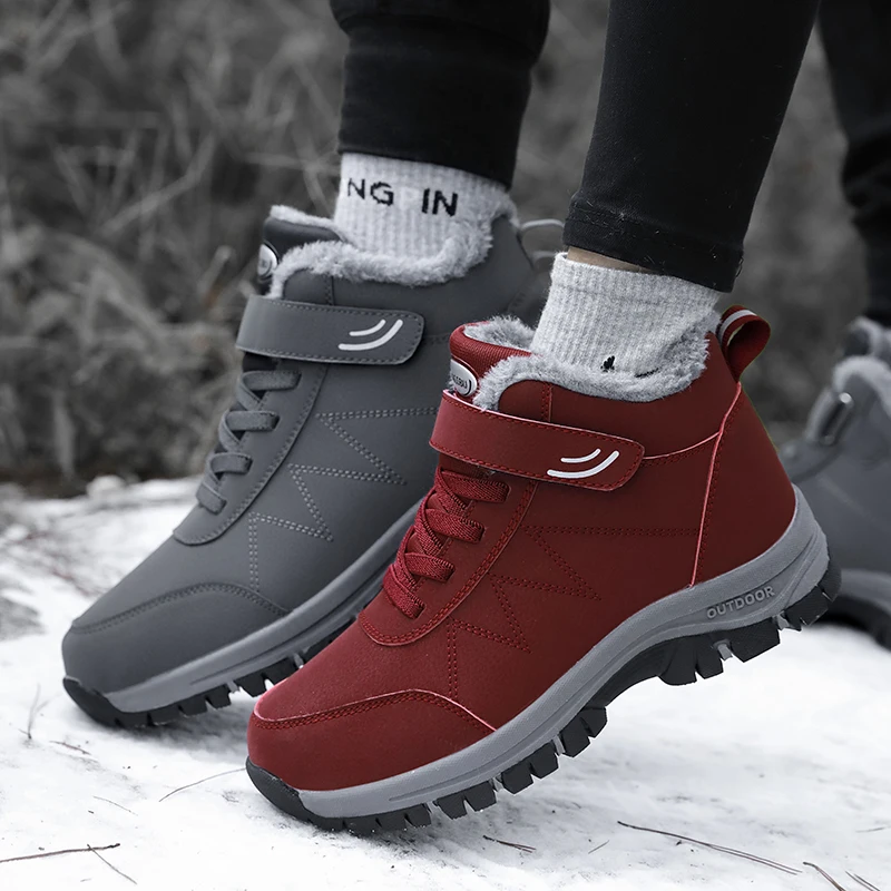 Women Snow Boots Super Warm Winter Leather Waterproof Outdoor Ankle
