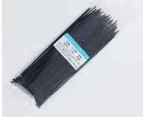 200 мм самоблокирующиеся Нейлоновые кабельные стяжки 8 дюймов 100 шт. 12 цветов пластиковые стяжки на молнии 18 фунтов черные проволочные стягивающиеся ремни UL сертифицированные - Цвет: Black