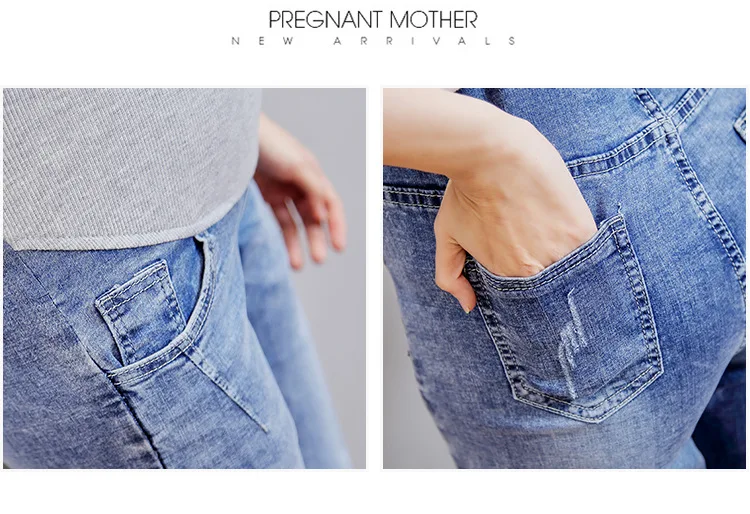 Свободные джинсовые джинсы для беременных, Одежда для беременных, винтажные Стрейчевые прямые джинсы для беременных, брюки для беременных
