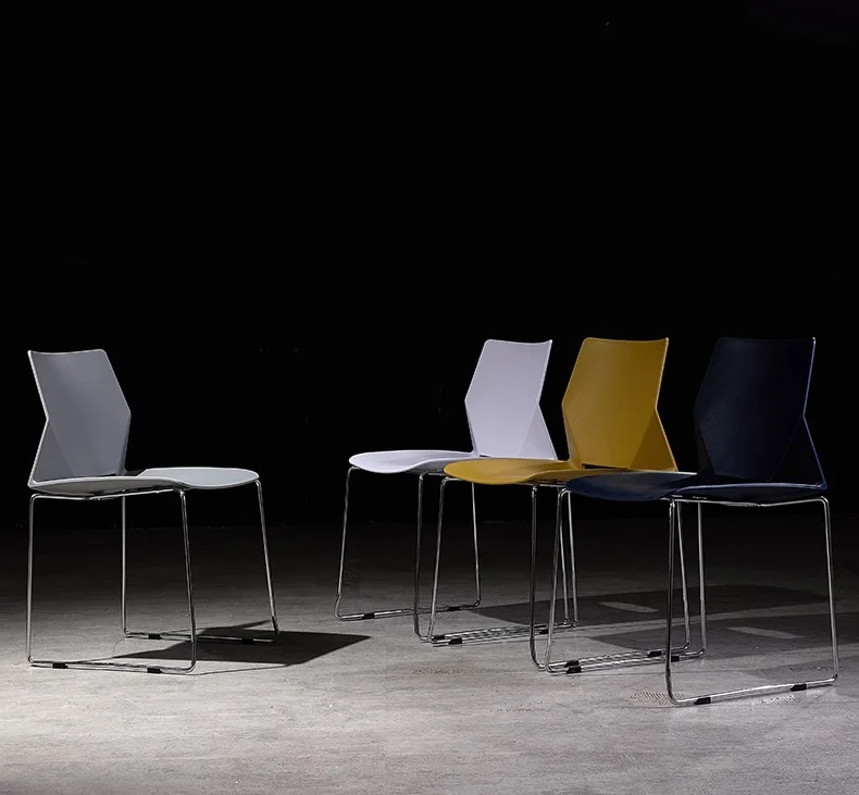 100pcs Easy-to-Store Events Chair / Colorful Plastic Seat Options / Metal Feet with Nickel Plating Satin Finish