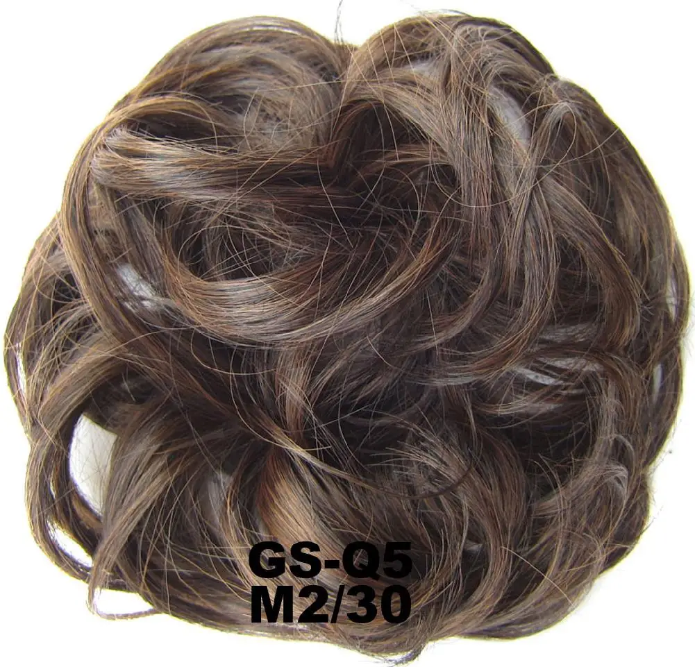 DSstyles, 1 шт., женские модные синтетические волосы, хвост пони, волосы для наращивания, пучок волос, резинки для волос, эластичные, свадебные, волнистые, кудрявые - Цвет: M2