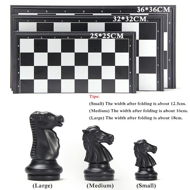 Jogo de xadrez infantil portátil, 95mm, King Chess Pieces, International  Standard, Conjunto de ensino - AliExpress