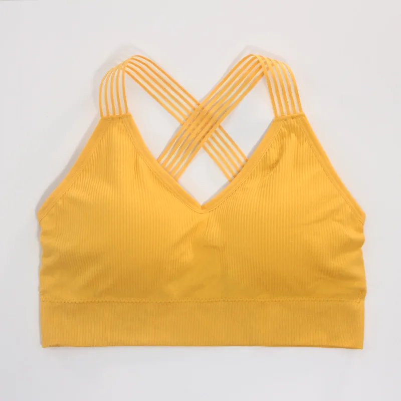 

Women Yoga Sport Bra Women Shockproof Sexy Back Sports Bras Breathable Athletic Fitness Running Gym Vest Tops Sportswear Bras