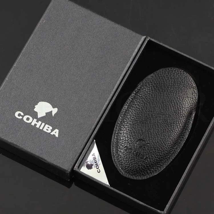 Резак для сигар из нержавеющей стали COHIBA, металлические карманные двойные острые лезвия, Гильотинный Резак для сигар, аксессуары для сигар, чехол для резака