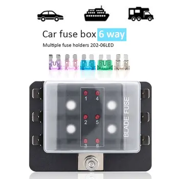 

Car Fuse Box Fuse Box Holder Safety Car Fuse Holder Replacement Kit 6 Road 32v Universal