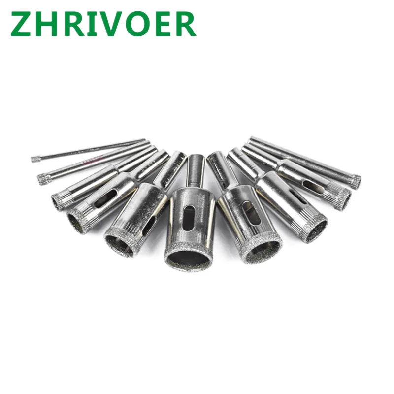 Diamond coated bit set with ceramic tile, marble, glass, ceramic hole saw, electric tool bit 6mm-50mm