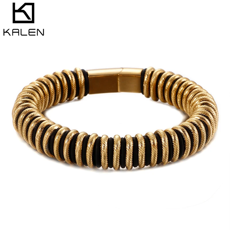 Хип-хоп браслет из нержавеющей стали со змеиным узором, мужской браслет 21 см золотого/серебряного цвета, кабель, Проволочная цепь, браслет для байкеров, мужские ювелирные изделия