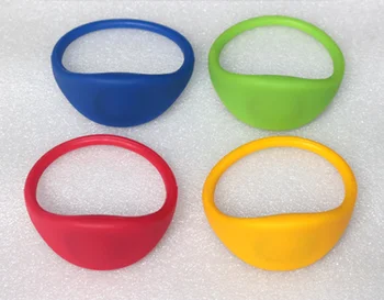 

13.56MHZ RFID Bracelet Wristband 1K Memory S50 Chip Proximity Waterproof Silicone NFC Smart Watch for Access Control 500pcs/Lot