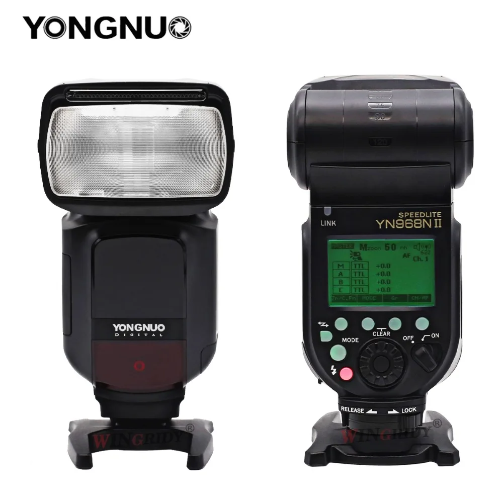 YONGNUO YN968N II Вспышка Speedlite для Canon Nikon DSLR Совместимость с YN622N YN560 Беспроводной ttl Speedlite 1/8000 светодиодный светильник