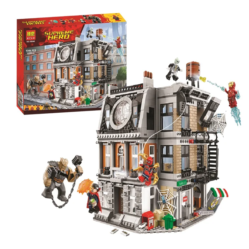 

1044pcs Avengers Infinity War Super Sanctum Showdown Building Bricks Blocks Compatible Legoed Marvel 76108 Bricks kids toys