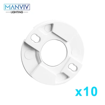 

10pcs LED COB Chip Fixed Holder Bead Setting White 28mm*28mm Insided Size 11mm Round Base For DIY Floodlight Spotlight Lamp