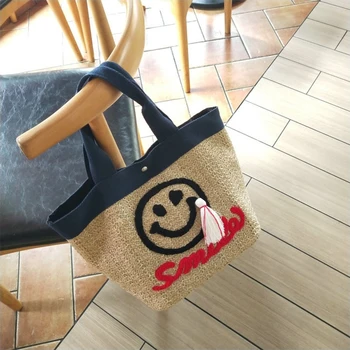 

S.IKRR Women's Bag For 2020 Straw Bags Summer Lady Travel Purses and Handbags Big Capacity Totes Lady Beach Travel Sac Shopping