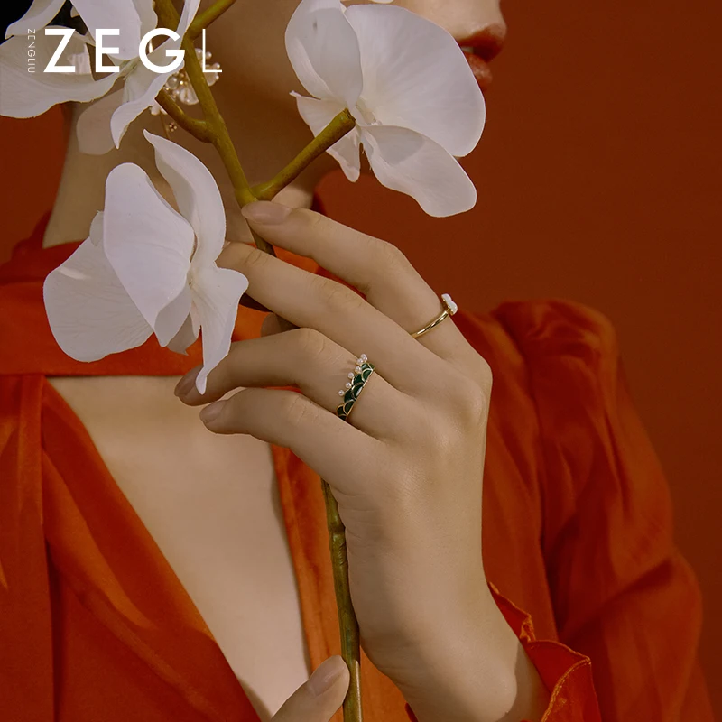 

ZEGL couple ring female simple wild fashion hipster net red personality open index finger ring jewelry