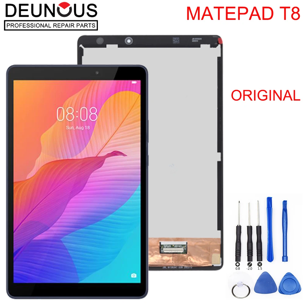 Lcd Display Touch Screen Digitizer Assembly Original para Huawei Matepad t8 c3 8.0 Kob2-w09 Kob2-l09 Bzd-al00