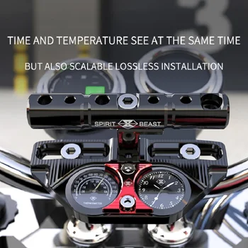 

SPIRIT BEAST Motorcycle Bracket Multi-function Clock Motocross Handlebar Pressure Block Extension Rail Bell Accessories