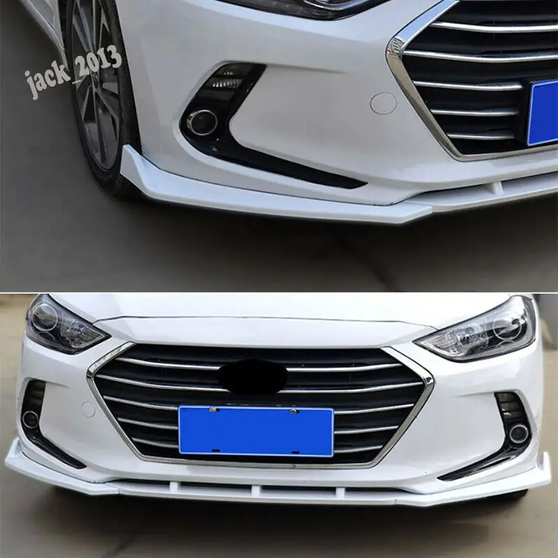 Автомобильные аксессуары для модификации, подходят для hyundai Elantra- ABS, Белый Передний бампер для губ, накладка, 3 шт