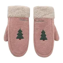 

Women Cartoon Autumn Cashmere Thick Cute New Glove Fashion Touch Screen Knit Velvet Warm White Winter Gloves