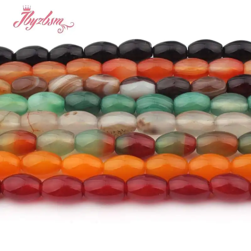 

Natural Agates Oval Beads Loose Spacer Stone Beads For Jewelry Making Woman DIY Necklace Bracelet Earring Strand 15" 8x12mm