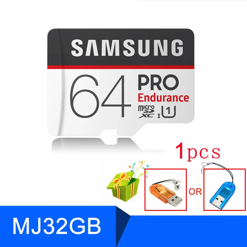 MJ64GB Samsung Micro SD 128 Гб карта памяти 256 ГБ 512 ГБ 64 ГБ TF 100 МБ/с. U3 Class10 SDXC карты памяти microSD карта памяти EVO+ kaart с бесплатным подарком USB считыватель - Емкость: MJ64GB