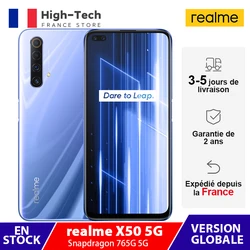 Глобальная версия realme X50 6/8GB Оперативная память 128 Гб Встроенная память Snapdragon 76 5G 5G Восьмиядерный 6,57 дюйм120 Гц Дисплей 48MP Quad Camera 30W зарядное устрой...