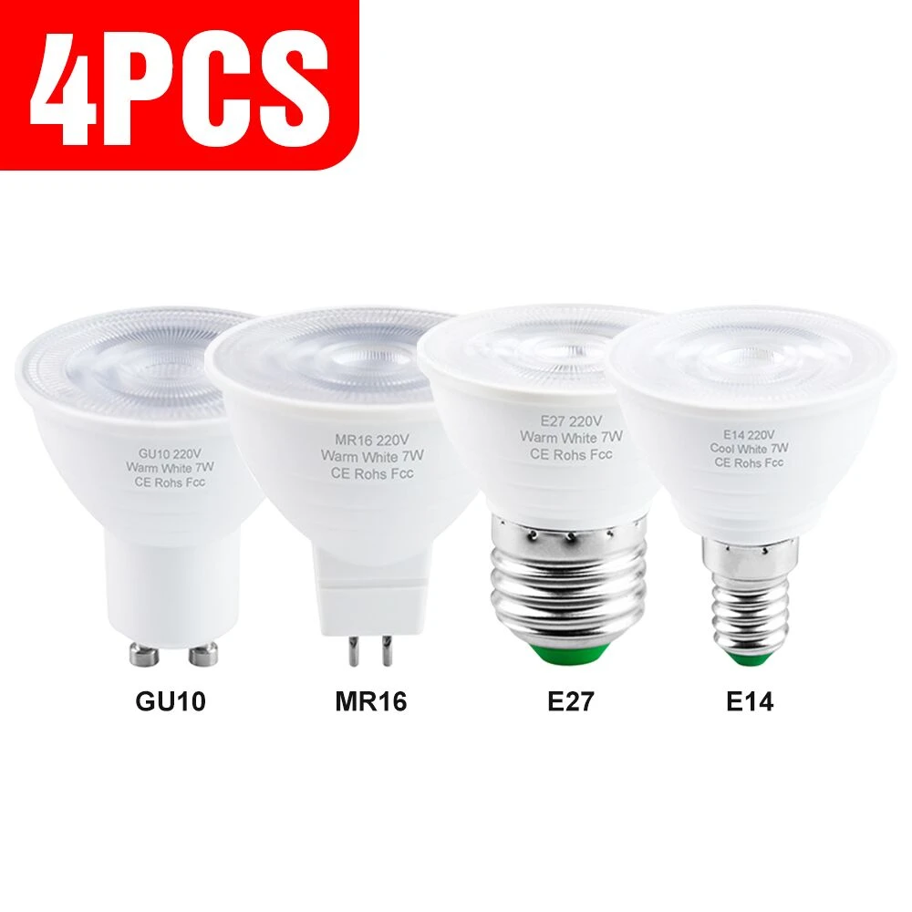 Oceaan Verst marionet Light Bulbs Home 220v Led | Led Gu10 Light Bulbs | Light Bulbs E27 Spot -  4pcs E27 Led - Aliexpress